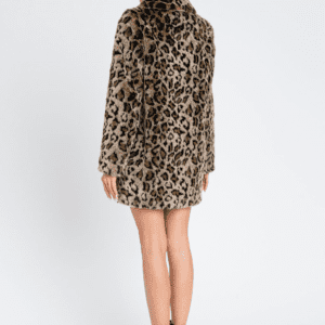 TWINSET plašček v leopard vzorcu teddy