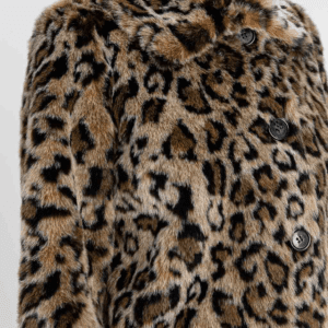 TWINSET plašček v leopard vzorcu teddy