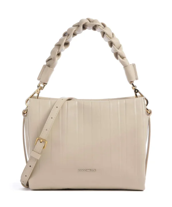 Coccinelle Boheme Plissé usnjena torbica – Sandshell