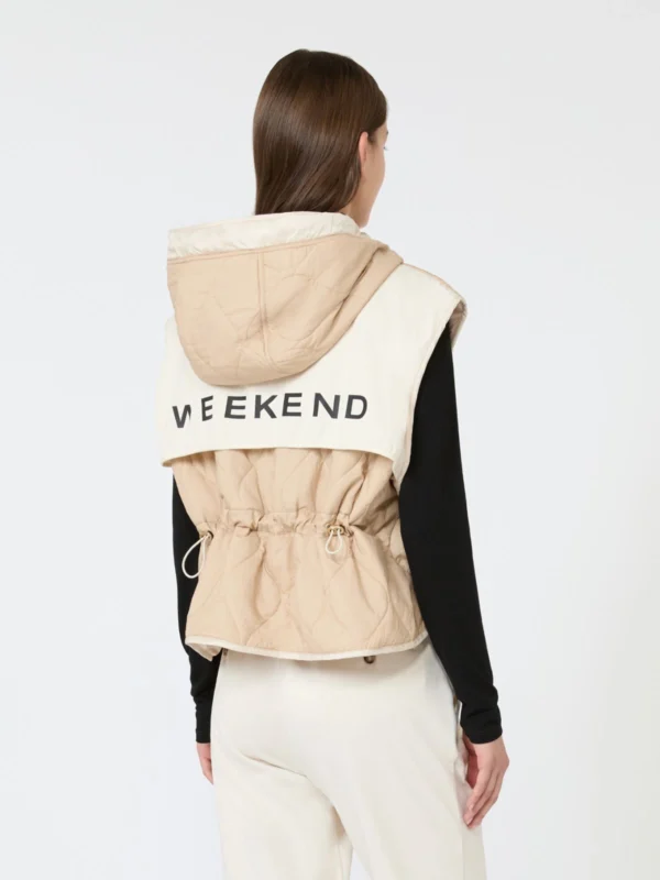 Weekend Maxmara Reverzibilen kratek podložen brezrokavnik s kapuco
