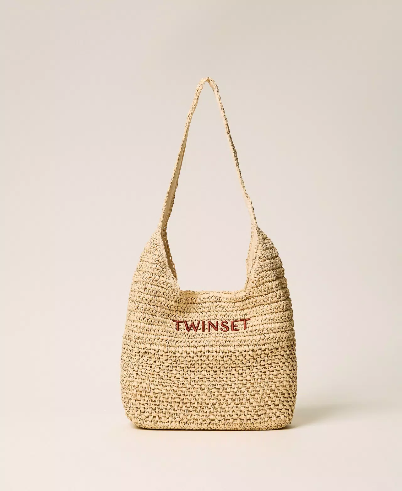 TWINSET Crochet raffia hobo ženska torba – slamnata