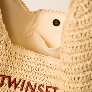 TWINSET Crochet raffia hobo ženska torba – slamnata