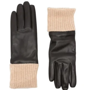TWINSET 262TA4470 ženske usnjene rokavice – temno rjave
