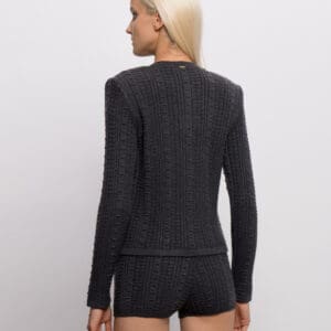 TWINSET 262TP3101 ženska pletena jopica – temno siva