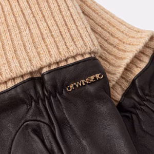 TWINSET 262TA4470 ženske usnjene rokavice – temno rjave