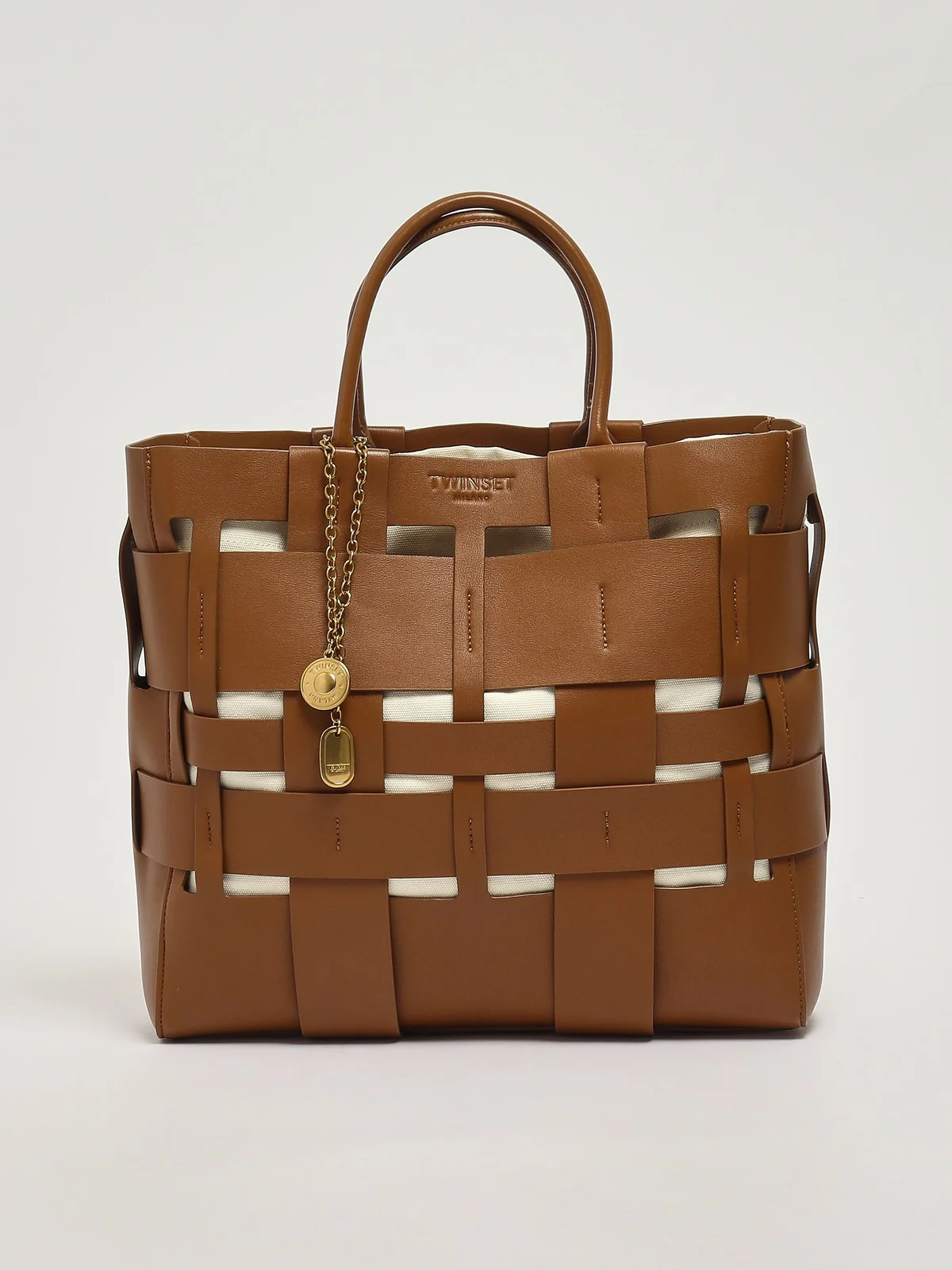 Rjava tote torbica Twinset