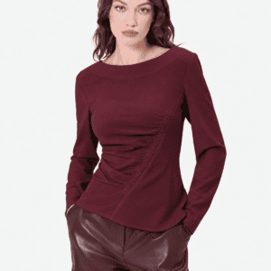 Rinascimento bluza z asimetričnim drapiranjem
