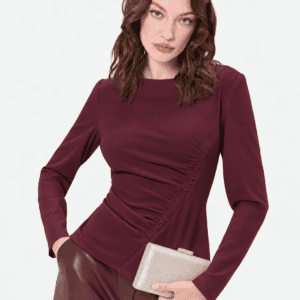 Rinascimento bluza z asimetričnim drapiranjem